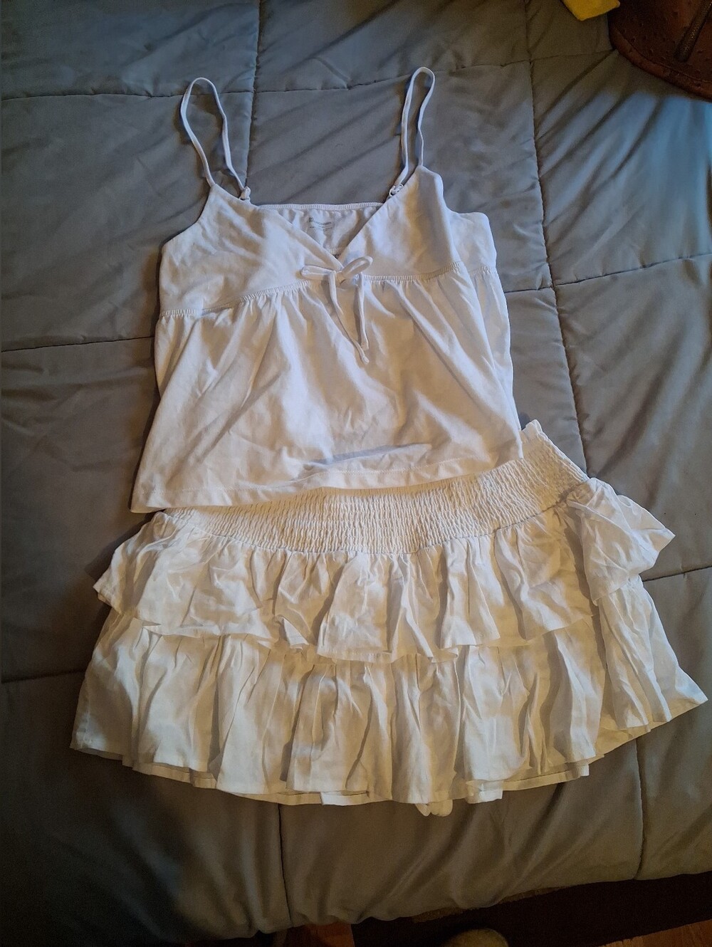 NWOT Nobo Ruffle Skort With Tank Top Outfit